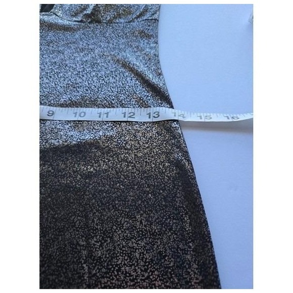 SMALL Sparkling Metallic Fringe Mini Dress Spaghetti Strap VNeck Party Night Out - Picture 13 of 13